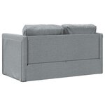 vidaXL Canapé-lit 2 en 1 gris clair 112x174x55 cm tissu