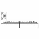 vidaXL Cadre de lit métal sans matelas avec tête de lit noir 193x203cm