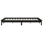 vidaXL Cadre de lit sans matelas noir 200x200 cm bois massif