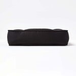 Galette de chaise coussin bouée en suédine Noir  40 x 40 x 10 cm - HOMESCAPES