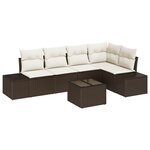 vidaXL Ensemble de canapé de jardin 5 pièces avec coussins gris en polyrotin