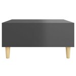 vidaXL Table basse gris brillant 60x60x30 cm bois d'ingénierie