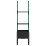vidaXL Jardinière avec treillis noir 40x40x142 5 cm PP