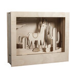 Kit bois cadre à motif 3D Lama  FSC 100  nature  24x20x6 9cm  10 pièces  boîte 1kit