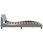 vidaXL Cadre de lit sans matelas gris clair 160x200 cm tissu