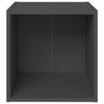vidaXL Meubles TV 2 Pièces gris 37x35x37 cm bois d’ingénierie