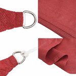vidaXL Voile d'ombrage 160 g/m² Rouge 4x5x6 8 m PEHD