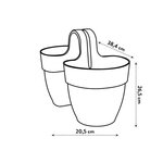 ELHO - Pot de fleurs -  Vibia Campana Flower Twin 21 - Anthracite
