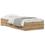 Lit vidaXL Artisan Chêne 90x190 cm Bois d'ingénierie