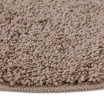 Tapis shaggy vidaXL avec dos en latex Marron ø90 cm