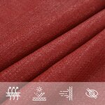 vidaXL Voile d'ombrage 160 g/m² Rouge 3 5x5 m PEHD
