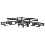 Salon de jardin meuble d'extérieur ensemble de mobilier palette 6 pièces bois gris 02_0018466