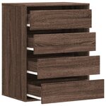 vidaXL Commode d'angle chêne marron 60x41x76 cm bois d'ingénierie