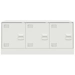 vidaXL Meuble TV blanc 99x39x44 cm acier