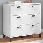 vidaXL Commode VIKEN blanc bois d'ingénierie