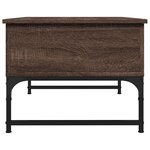 vidaXL Table basse chêne marron 70x50x40 cm bois d'ingénierie et métal