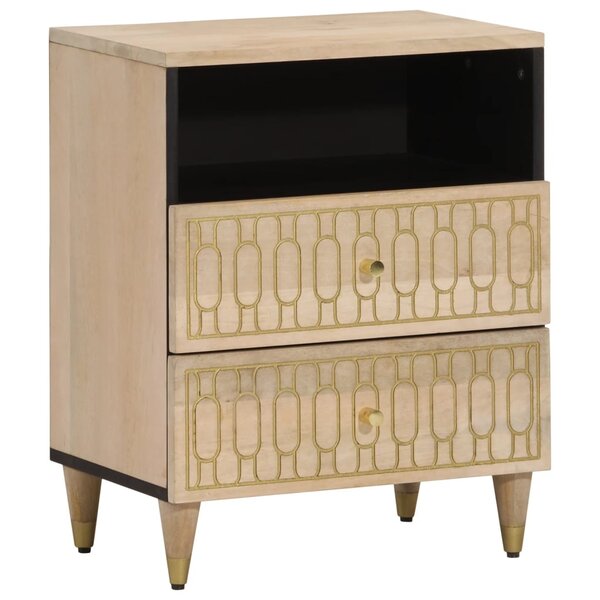 vidaXL Table de chevet 50x33x60 cm bois de manguier massif