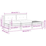 vidaXL Canapé de jardin avec coussins et repose-pied 2 places
