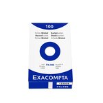 Étui de 100 fiches bristol uni non perforé 74x105mm Blanc EXACOMPTA