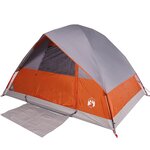 vidaXL Tente de camping à dôme 4 personnes orange imperméable