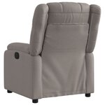 vidaXL Fauteuil inclinable électrique Taupe Tissu