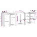 vidaXL Buffet 230x35x80 cm Bois massif de pin