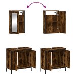 vidaXL Ensemble de meubles de salle de bain 2 Pièces Chêne fumé