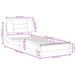 vidaXL Cadre de lit sans matelas gris foncé 90x190 cm tissu
