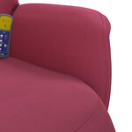 vidaXL Fauteuil de massage inclinable avec repose-pied rouge bordeaux