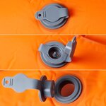 vidaXL Matelas de camping autogonflant avec oreiller 1 personne orange