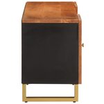 vidaXL Meuble TV marron et noir 105x33 5x46 cm bois massif manguier
