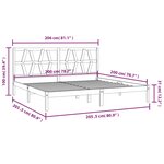 vidaXL Cadre de lit sans matelas noir bois massif 200x200 cm