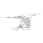 vidaXL Sculpture Argent 91 5x32x33 cm Homme Pensant en Aluminium