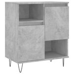 vidaXL Buffets 2 Pièces gris béton bois d'ingénierie