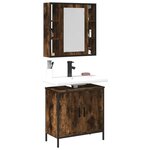 vidaXL Ensemble de meubles de salle de bain 2 Pièces Chêne fumé