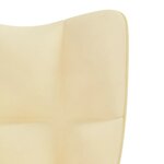 vidaXL Chaise de relaxation Blanc crème Velours