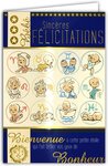 Carte Félicitations Naissance ou Adoption Bébé Garçon Enveloppe Bleue 12x17 5cm