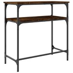 vidaXL Table console chêne fumé 75x35 5x75 cm bois d'ingénierie