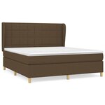 vidaXL Sommier à lattes de lit avec matelas Marron foncé 160x200 cm