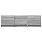 vidaXL Meuble TV avec LED sonoma gris 140x34x40 cm bois d'ingénierie