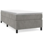 vidaXL Cadre de lit sans matelas gris clair 90x200 cm velours