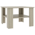 vidaXL Table basse Chêne sonoma 60x60x42 cm Bois d’ingénierie