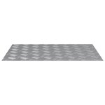 vidaXL plaques de métal aluminium 2 Pièces antidérapantes 70x50 cm