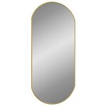 vidaXL Miroir mural Doré 80x35 cm Ovale