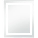vidaXL Miroir à LED pour salle de bains et capteur tactile 60x80 cm