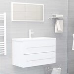 vidaXL Armoire d'évier Blanc 80x38 5x48 cm Aggloméré
