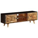 vidaXL Meuble TV Bois de manguier massif 140 x 30 x 45 cm