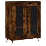 vidaXL Buffet haut Chêne fumé 69 5x34x180 cm Bois d'ingénierie
