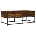 vidaXL Table basse chêne fumé 100x51x40 cm bois d'ingénierie