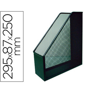 Porte-revues q-connect métal mesh maille métallique 250x79x289mm coloris noir